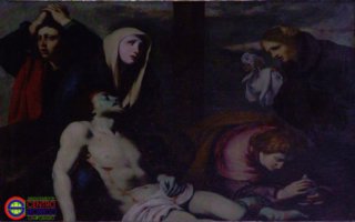 Altare di San Benedetto – Francesco Guarino da Solofra, 1643, Compianto sul Cristo Morto