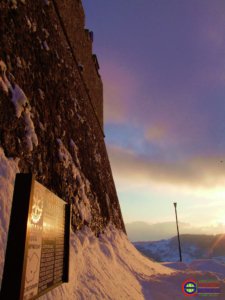 Ingresso del Castello innevato